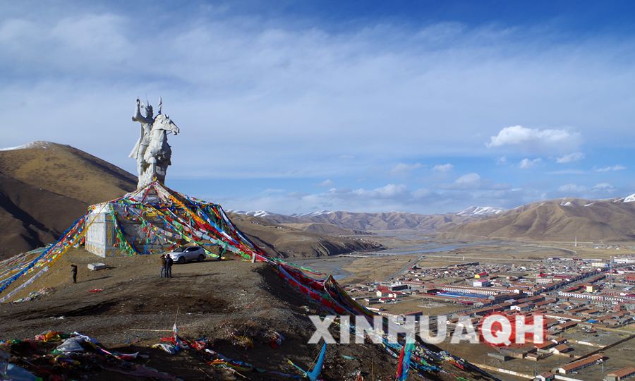 这是4月2日在果洛藏族自治州达日县拍摄的"格萨林卡.