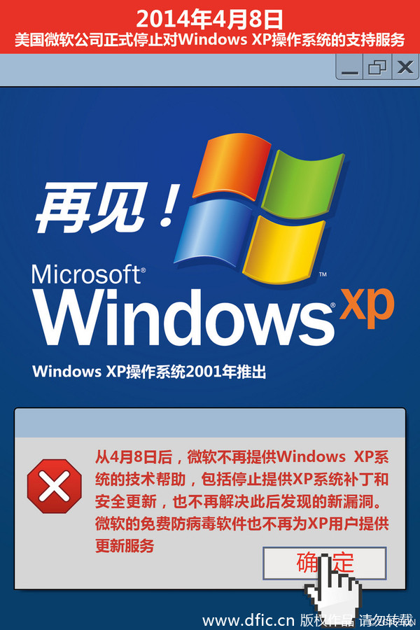 windows xp今起"退役"