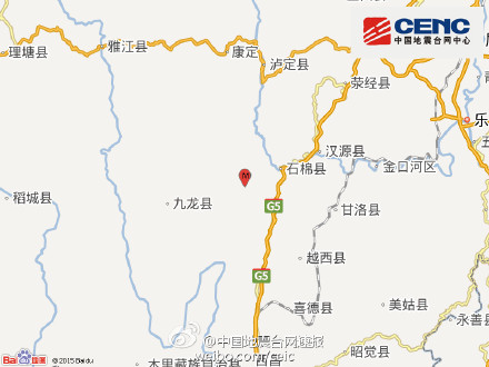 甘孜州九龙县湾坝乡发生4.0级地震